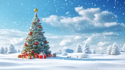 Illustration of christmas tree