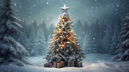 Illustration of christmas tree