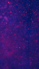 Abstract background. Shimmering fluid. Magic liquid flow. Colorful blue purple red sparkling particles wave in mysterious water in fantasy art.