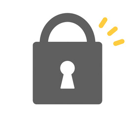 シンプルな黒色の南京錠