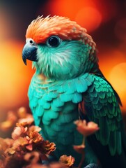 Obraz premium a close up of a bird