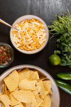 Nacho Ingredients on a Table