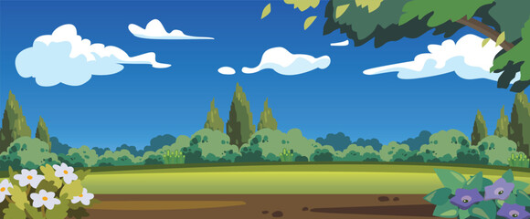 Blank nature park landscape at daytime scene © Yanotai