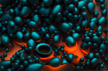 banner, teal-orange-black color gradient background with a grainy texture effect for a poster, or landing page backdrop