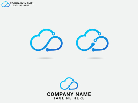 Cloud tech design. Sky. Business. Travel. Colorful template. Tech cloud vector. Technology cloud logo. Finance. Creative and premium design. Icon