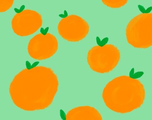 seamless background with oranges