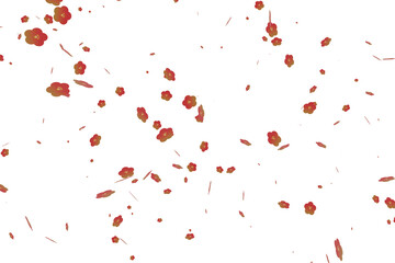 お祝いに欠かせない梅の花の背景用イラスト