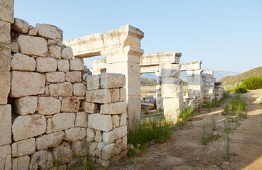 The ancient Lycian ruins of Andriake, located in Demre, Turkey