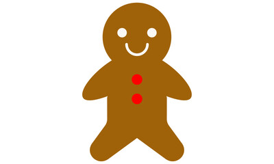 gingerbread man isolated on white