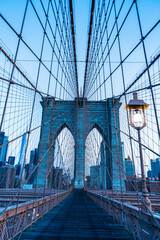 new york bridge connecting Manhattan and Brooklyn. brooklyn bridge of new york city. american...