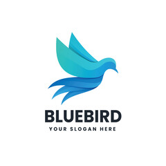 Bird colorful logo vector icon illustration