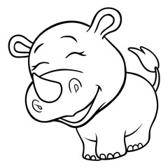 Cute animal illustration on isolated white background, cool for stickers, logos, t-shirts, coloring books, etc.