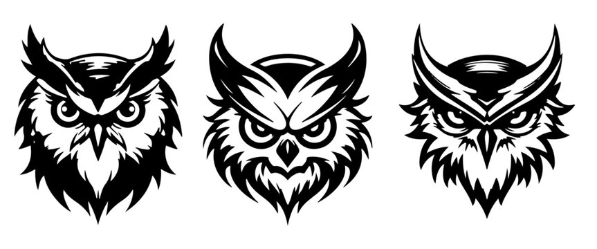 owl head Silhouettes