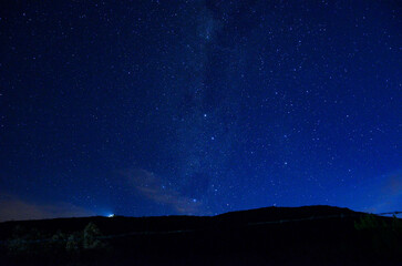 Starry sky on the mountains