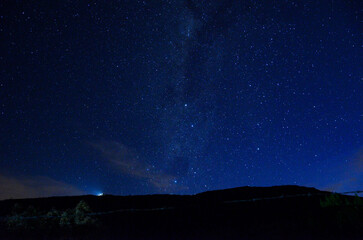 Starry sky on the mountains