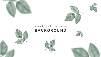abstract nature background or banner with leaf plant on white background vector design	
