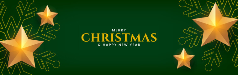 Christmas and new year banner template. Festive holiday background with decorative design elements. Vector illustration