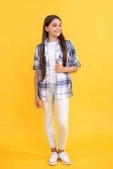 casual style of teenager girl. teen girl having long hair. young and trendy. gen z. stylish shirt...