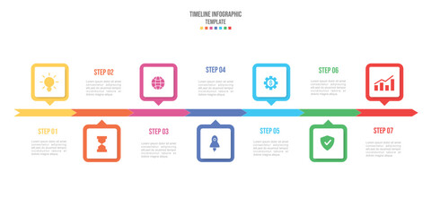 Fototapeta na wymiar Infographic template for business. 6 Steps Modern Timeline diagram vector infographic.