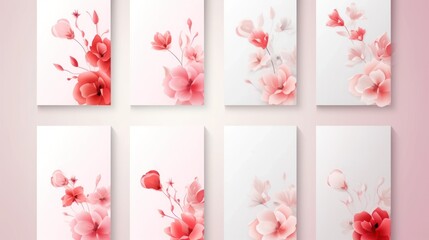 background with realistic petals and flowers. Vector illustration for posters, greeting cards,