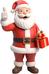 santaclaus rise hand thumb 3d