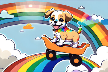 dog and rainbow
Generative AI