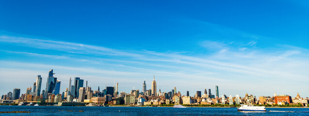 panoramic metropolitan city. metropolis cityscape. new york downtown. manhattan skyline. new york...