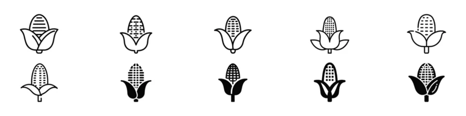 Fotobehang Corn icon, Ear of maize icon, Corn line icon. Ear of corn vector sign. Editable stroke. Corn Icons, Corn line icon. Vegetarian, vegan, harvest. Vegetables concept. Corn icon. vector corn icon © MdAtaurRahman