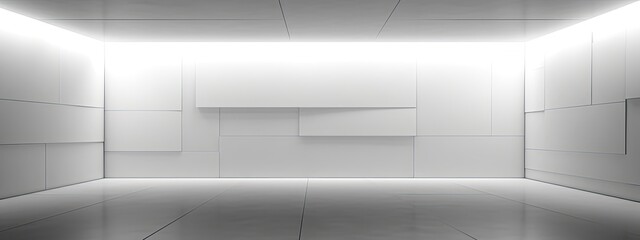 Empty light and dark interior background.White Geometry