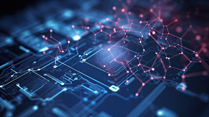 Obraz premium Motherboard Circuit Background. Virus detected over circuit board. Worm, cyber attack, antivirus, firewall alert and danger warning concept
