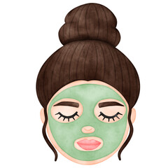 Woman Face, Facial Mask, Spa, Selfcare