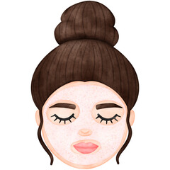 Woman Face, Facial Mask, Spa, Selfcare