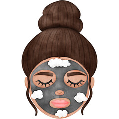 Woman Face, Facial Mask, Spa, Selfcare