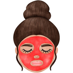 Woman Face, Facial Mask, Spa, Selfcare