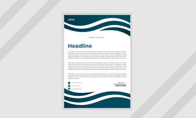 modern creative corporate & Business letterhead design template.