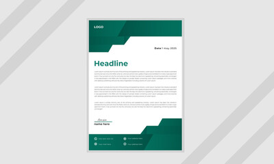 modern creative corporate & Business letterhead design template.