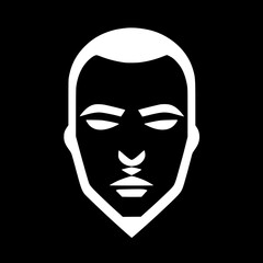 black and white mask