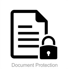 Document protection and file icon concept