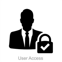 User Access and secure icon concept