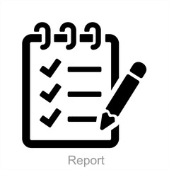 Report and report icon concept