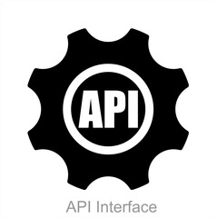 API Interface and interface icon concept