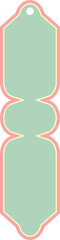 Bookmark template label element flat design 2.x8 in.