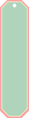 Bookmark template label element flat design 2.x8 in.