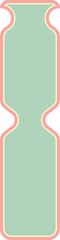Bookmark template label element flat design 2.x8 in.