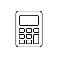 Calculator for calculations line icon vector