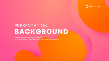 Orange and pink minimalist simple background with shapes