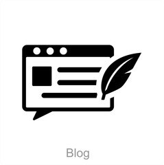 Blog and article icon concept