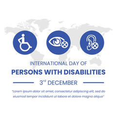 Vector graphic of International Day of Persons with disabilities
