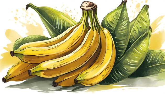 Banana isolated on white background