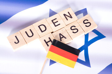 Flagge von Israel und Deutschland und Judenhass